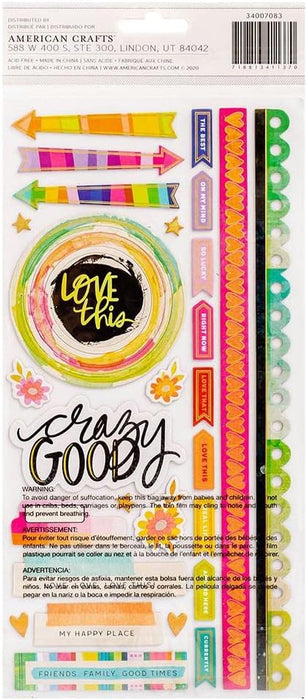 American Crafts Vicki Boutin Color Study - All This Happiness Phrase Thickers