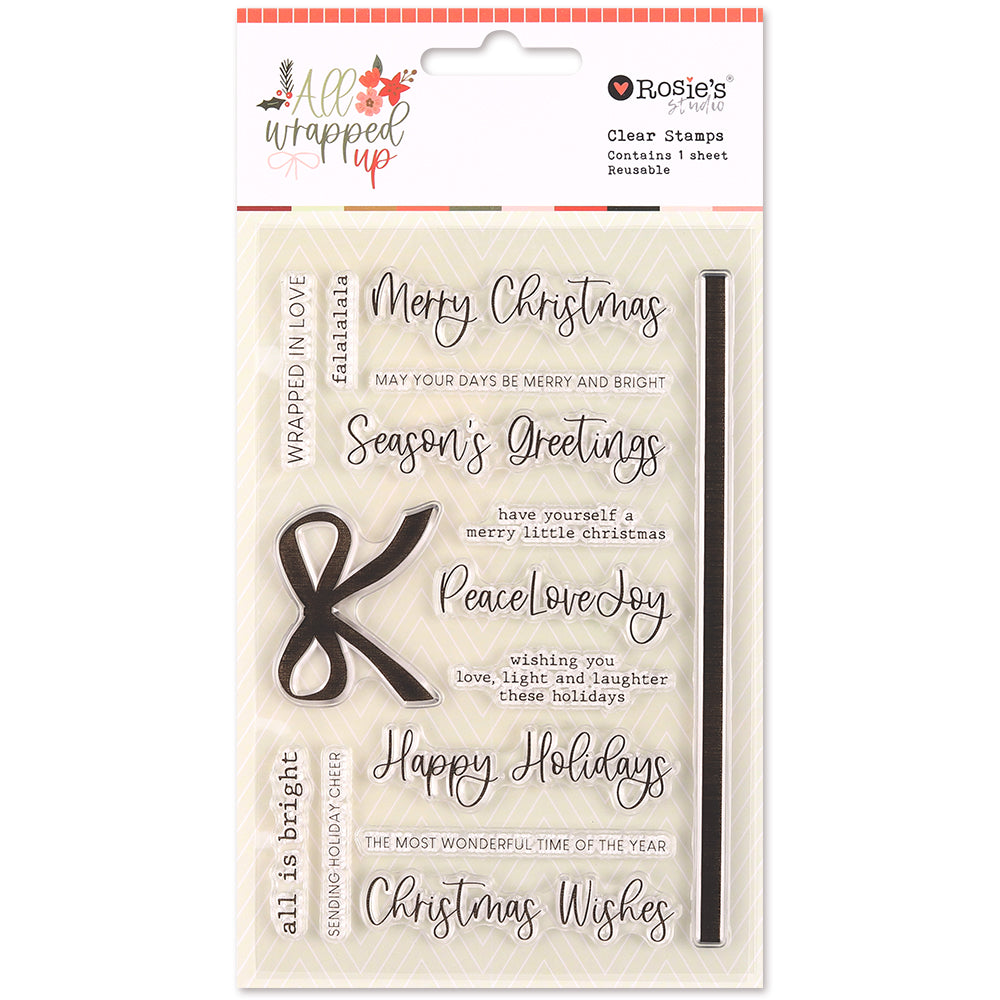 Wrapped Stamp Rosie's Studio All Wrapped Up - Clear Stamps — Papermaze