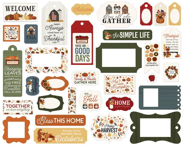 Carta Bella Americana - Ephemera Frames & Tags