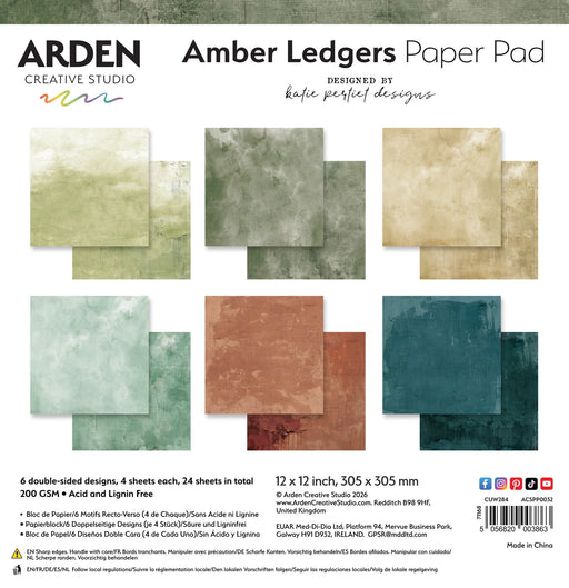 Arden Creative Studio Amber Ledgers - 12x12 Solids Paper Pad