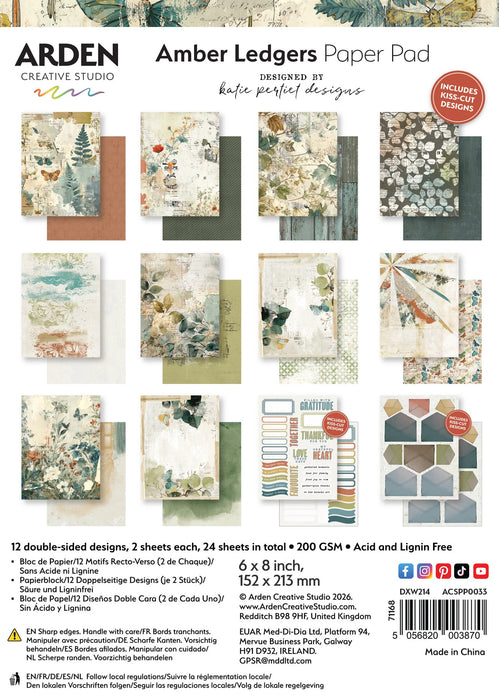 Arden Creative Studio Amber Ledgers - 6x8 Paper Pad