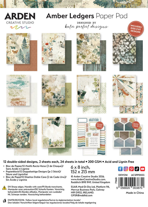Arden Creative Studio Amber Ledgers - 6x8 Paper Pad