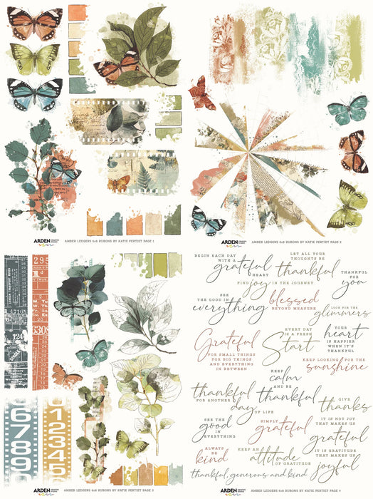 Arden Creative Studio Amber Ledgers - Rub-On Transfer Set