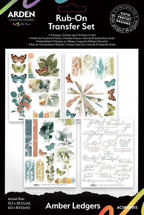 Arden Creative Studio Amber Ledgers - Rub-On Transfer Set
