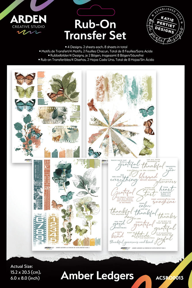 Arden Creative Studio Amber Ledgers - Rub-On Transfer Set