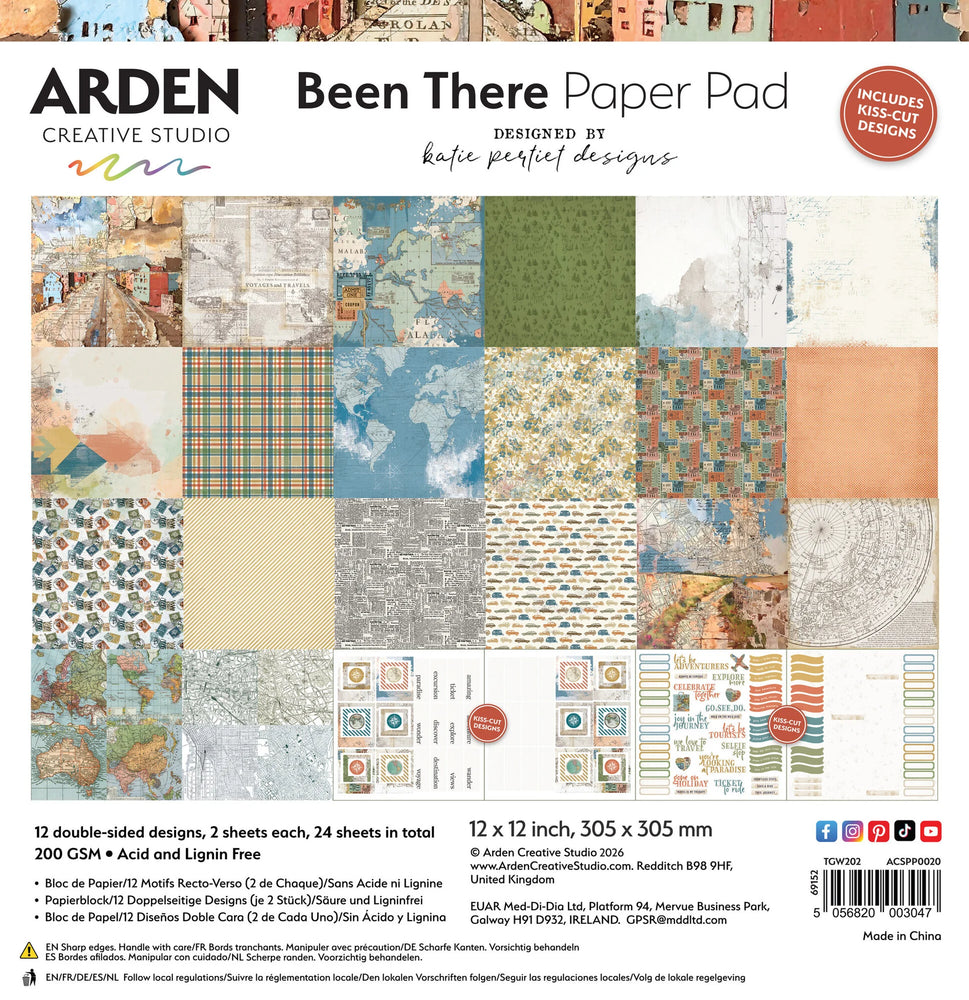Arden Creative Studio Been There by Katie Pertiet - 12x12 Paper Pad