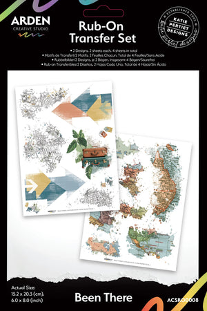 Arden Creative Studio Been There by Katie Pertiet - Rub On Transfer Set