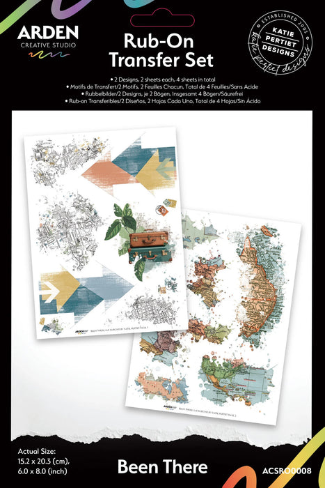 Arden Creative Studio Been There by Katie Pertiet - Rub On Transfer Set