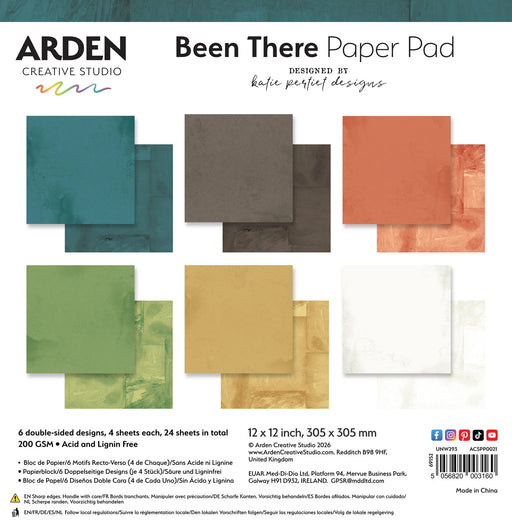 Arden Creative Studio Been There by Katie Pertiet - 12x12 Solids Paper Pad