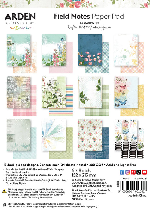 Arden Creative Studio Field Notes - 6x8 Paper Pad