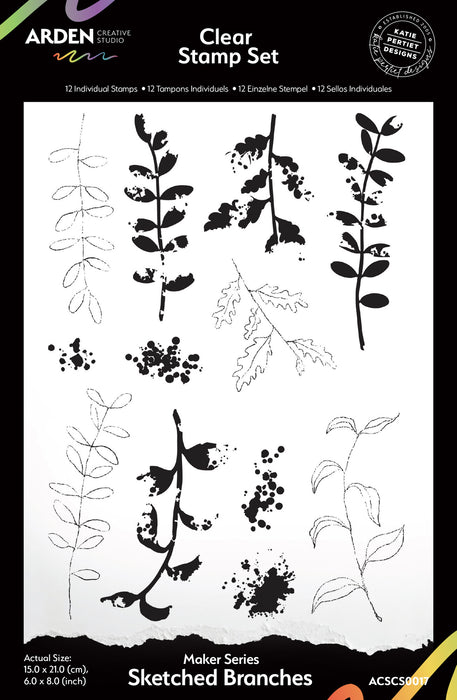 Arden Creative Studio Laurel Grove - Sketched Branches Stamps