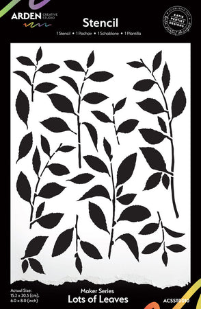 Arden Creative Studio Laurel Grove - Lots Of Leaves 6x8 Stencil