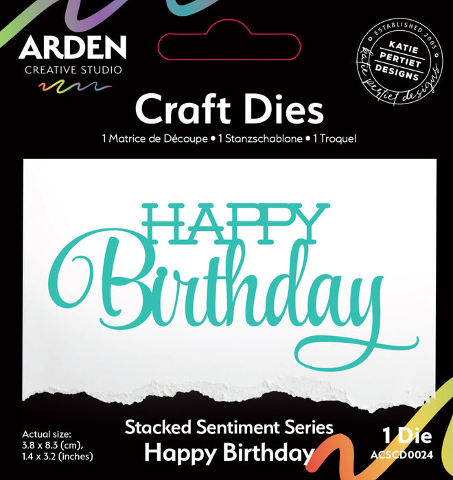 Arden Creative Studio Laurel Grove - Stacked Sentiment Happy Birthday Die
