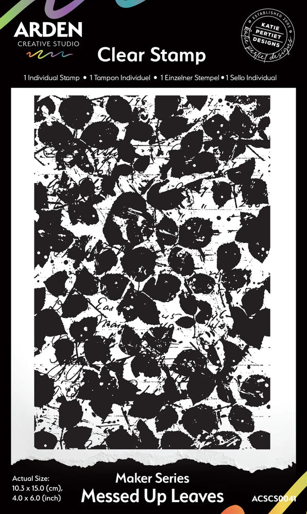 Arden Creative Studio Amber Ledgers - Makers Series Messed Up Leaves Stamp