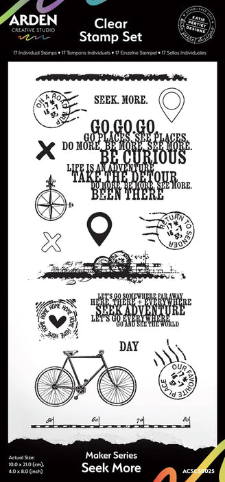 Arden Creative Studio Been There by Katie Pertiet - Seek More Stamp Set