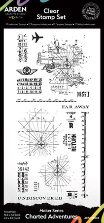 Arden Creative Studio Been There by Katie Pertiet - Chartered Adventures Stamp Set