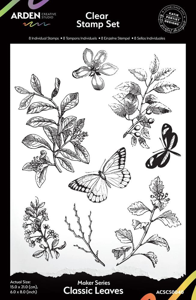 Arden Creative Studio Amber Ledgers - Makers Series Classic Leaves Stamp