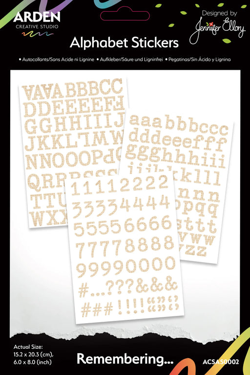 Arden Creative Studio Remembering... - Alphabet Stickers