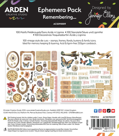 Arden Creative Studio Remembering... - Ephemera Pack