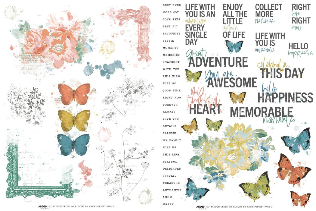 Arden Creative Studio Katie Pertiet Page Starters - Rub On Transfer Set