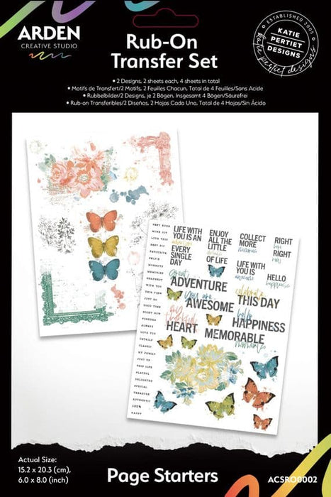 Arden Creative Studio Katie Pertiet Page Starters - Rub On Transfer Set