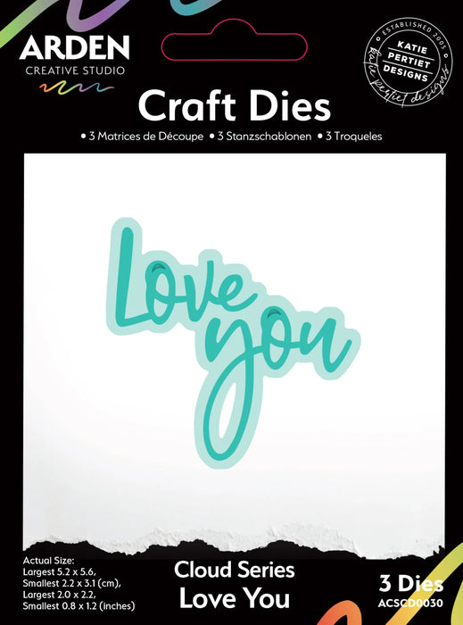 Arden Creative Studio Sentiment Cloud Series - Love You Craft Dies
