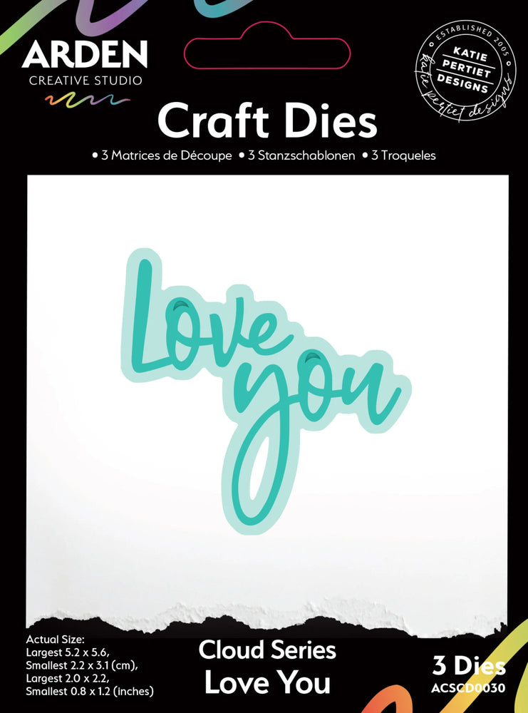 Arden Creative Studio Sentiment Cloud Series - Love You Craft Dies