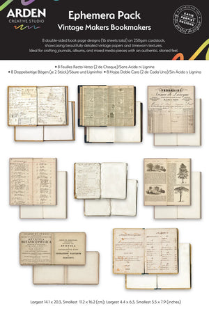 Arden Creative Studio by Katie Pertiet Been There - Vintage Makers Bookmakers Ephemera Pack
