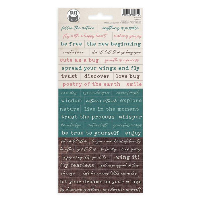 P13 Naturalist - Sticker sheet #1