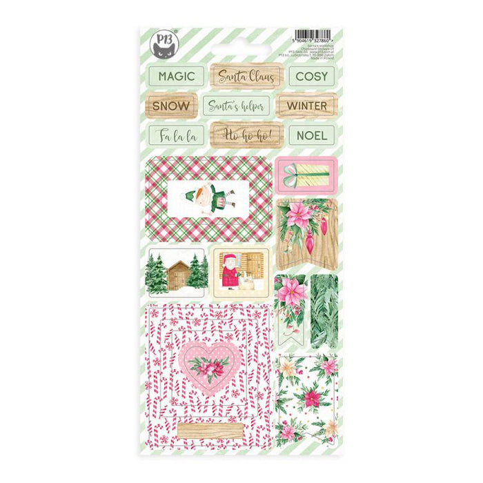 P13 Santa's Workshop - Chipboard Sticker Sheet #1