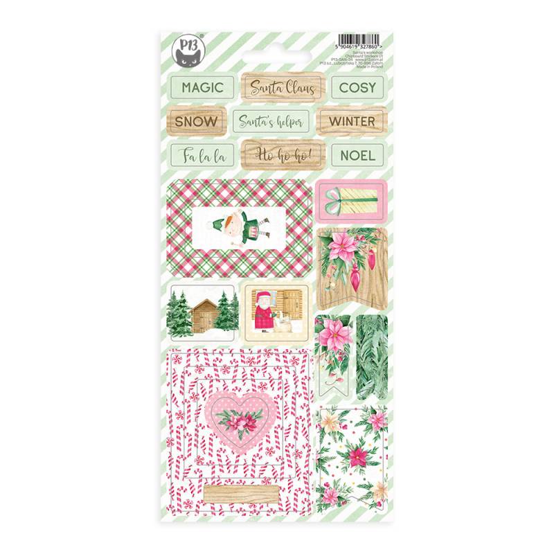 P13 Santa's Workshop - Chipboard Sticker Sheet #1