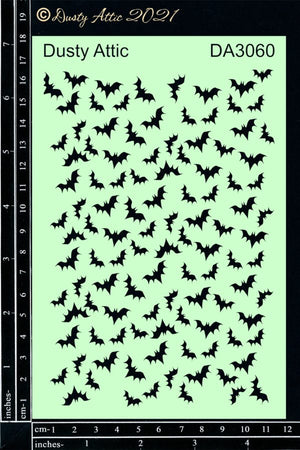 Dusty Attic Stencil - Bats