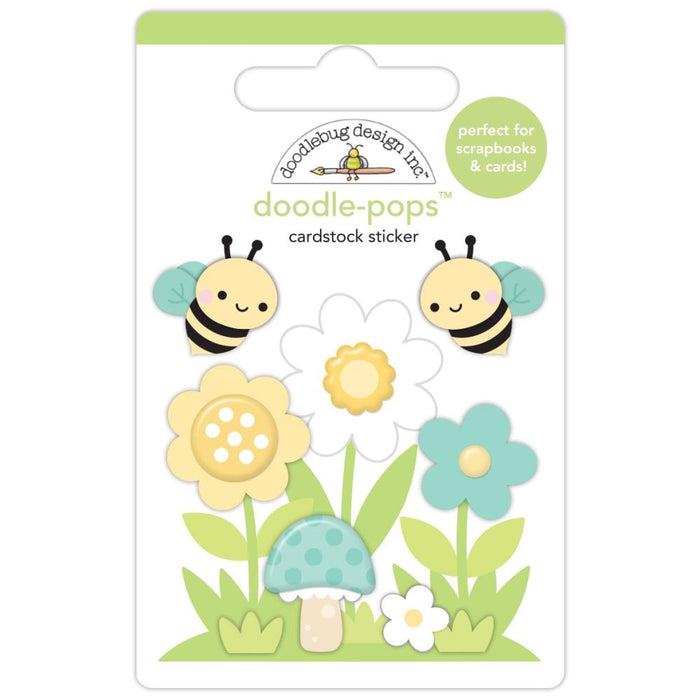 Doodlebug Design Bee Happy - Bee-utiful Garden Doodle-Pops 3D Sticker