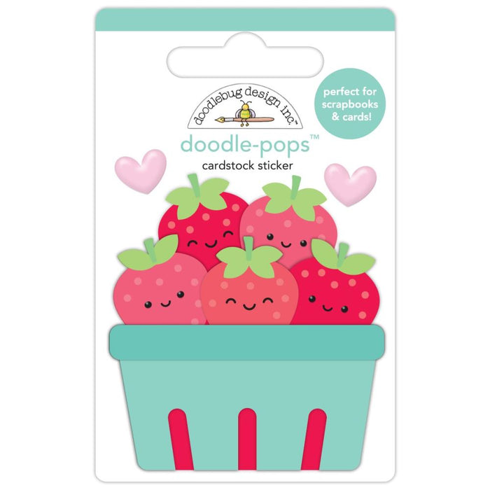 Doodlebug Design Berry Sweet - Berry Basket Doodle-Pops 3D Sticker