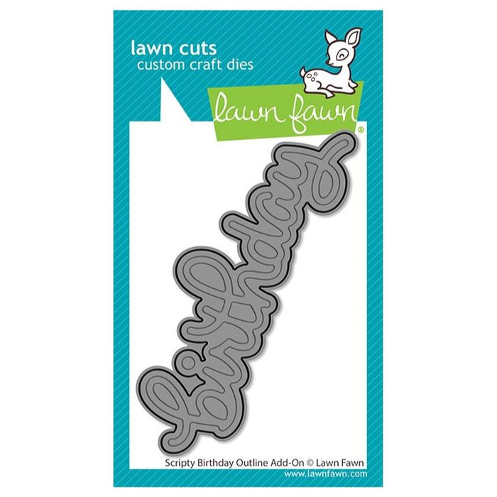 Lawn Fawn Craft Die - Scripty Birthday Outline Add On