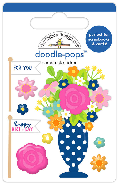 Doodlebug Design Cupcakes & Candles - Birthday Blossoms Doodle Pops