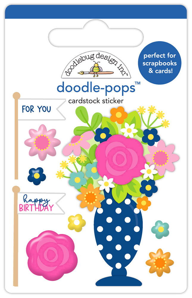 Doodlebug Design Cupcakes & Candles - Birthday Blossoms Doodle Pops