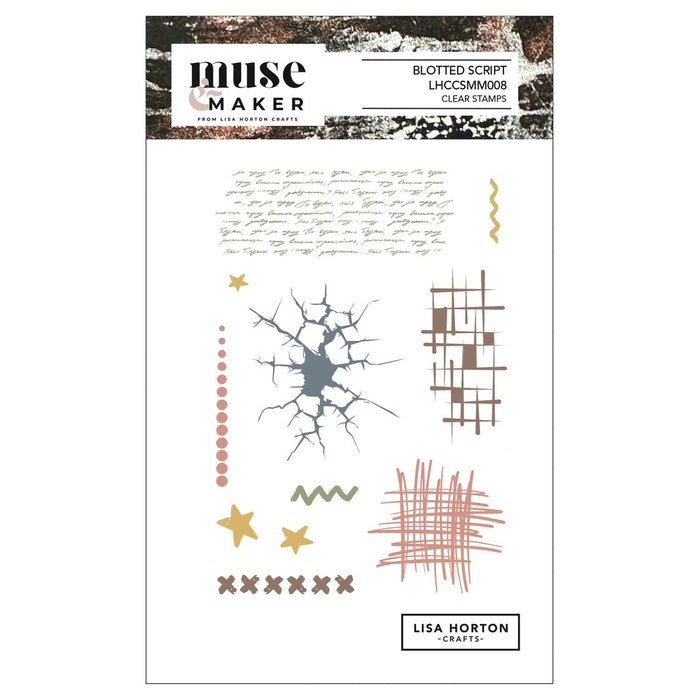 Lisa Horton Crafts Muse & Maker Clear Stamps - Blotted Script