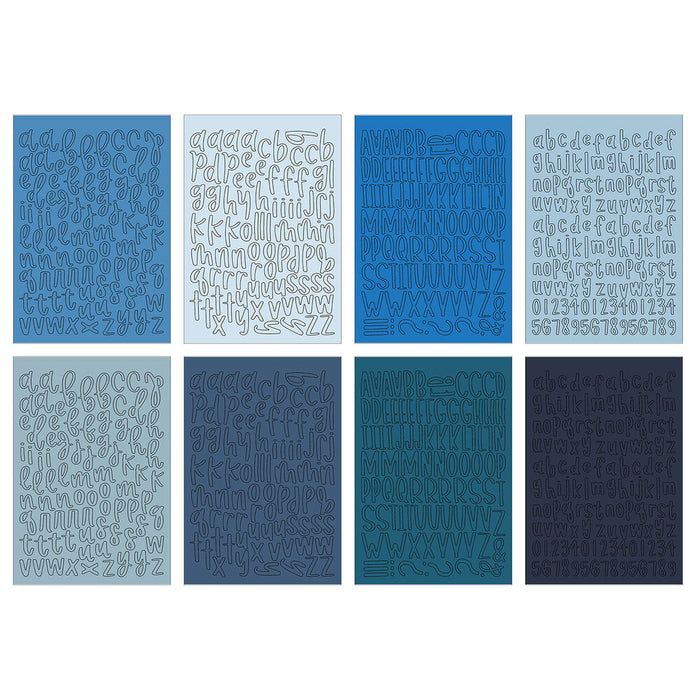 Echo Park Essentials Collection - Blue Alpha Sticker Book