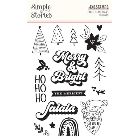 Simple Stories Boho Christmas - Clear Stamps