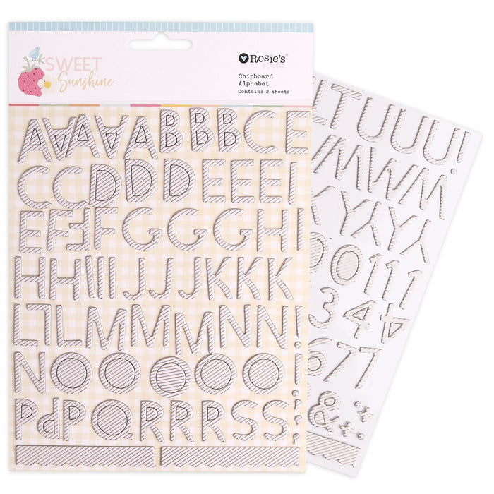 Rosie's Studio Sweet Sunshine - Chipboard Alphabet