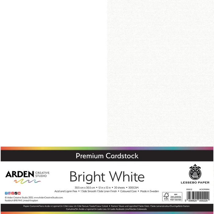 Arden Creative Studio Premium Cardstock Pack - Bright White