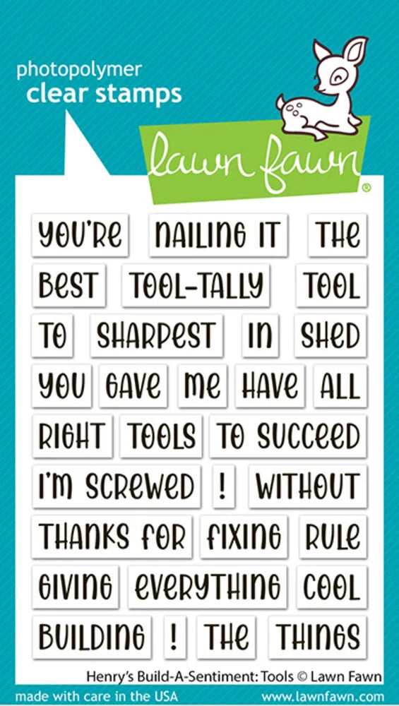 Lawn Fawn Clear Stamps - Henry's Build-A-Sentiment Tools