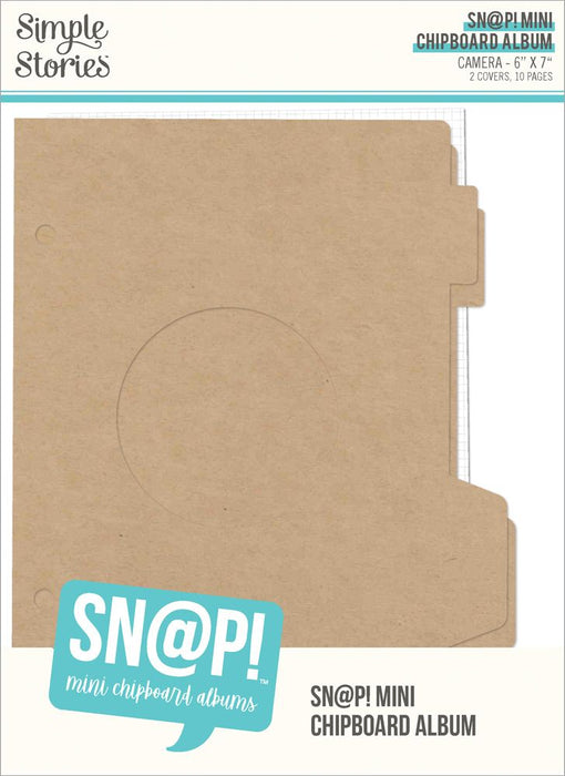 Simple Stories Say Cheese Happiest Place - Sn@p Mini Chipboard Album Camera