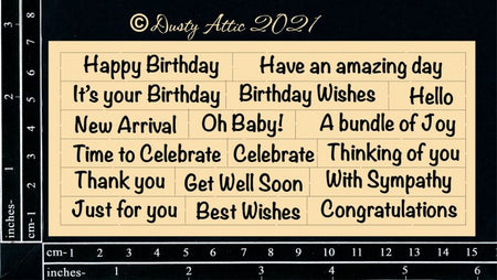 Dusty Attic - Card Sentiments #2