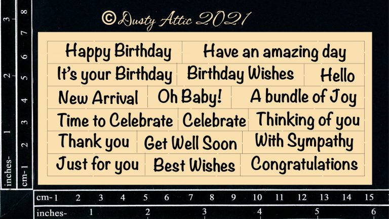 Dusty Attic - Card Sentiments #2