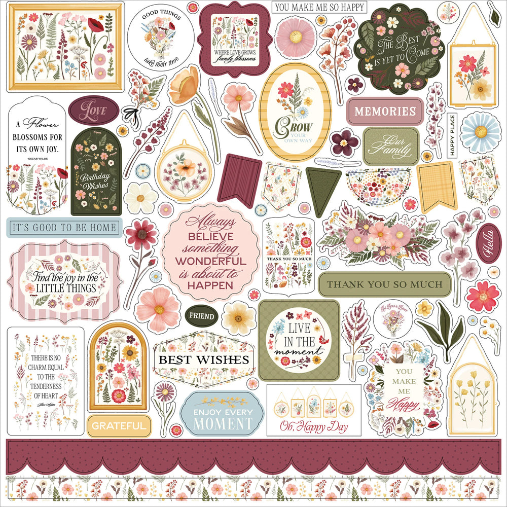 Carta Bella Pressed Floral - Element Stickers