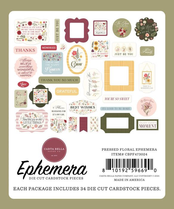 Carta Bella Pressed Floral - Ephemera Icons