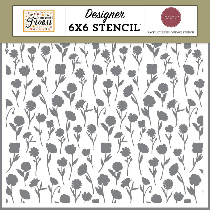 Carta Bella Pressed Floral - Pressed Wildflower Stencil