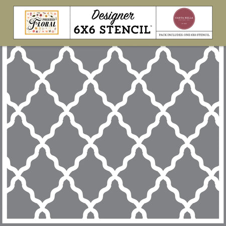 Carta Bella Pressed Floral - Wavy Diamonds Stencil